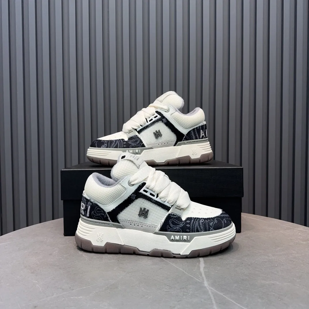 Men's shoes 💰660💰 AMIRI AMIRI trendy brand hot sale 🔥 Available all year round, couples 💑 Official website synchronization Imported fabrics 1⃣️ vs 1⃣️ replica, original factory special original sole, 35-45 (45. non-refundable)